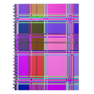 Pink tartan Fabric Pattern Cloth Madras Notebook