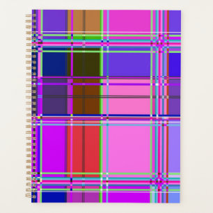 Pink tartan Fabric Pattern Cloth Madras Planner
