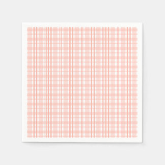 Pink Tartan Paper Napkins Berry First Party Decor
