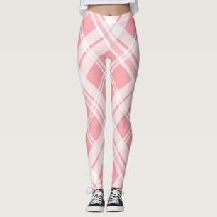 Pink Tartan Pattern Leggings