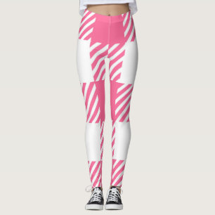 Pink Tartan Pattern Leggings