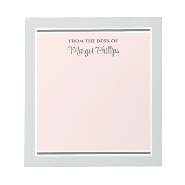 Pink & Taupe Graphics Notepad Template (Front)