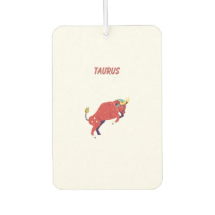 Pink Taurus, zodiac, star sign print Air Freshener