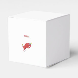 Pink Taurus, zodiac, star sign print Favor Box