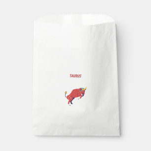 Pink Taurus, zodiac, star sign print Favour Bag