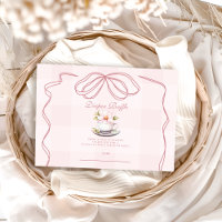 Pink Tea Party Baby Shower Diapper Raffle