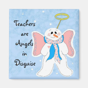 Pink Teachers are Angels Magnet