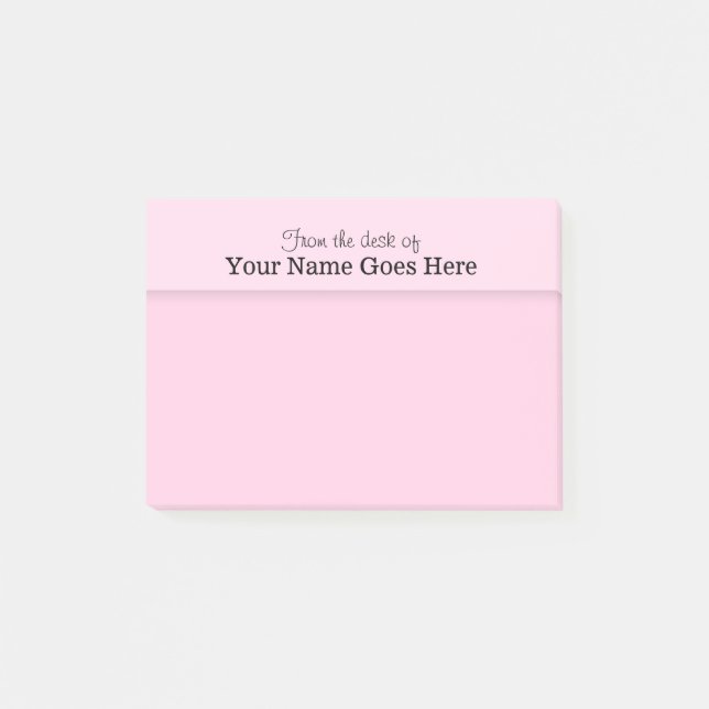 Pink teachers name desk note organizer (Front)