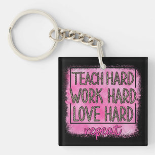 Pink Teaching Affirmations Keychain