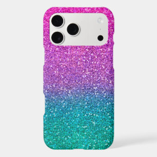 Pink Teal Aqua Blue & Purple Sparkly Glitter