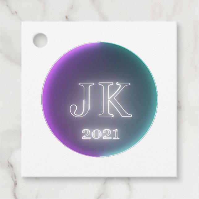 Pink Teal Favor Tags 2021 (Front)