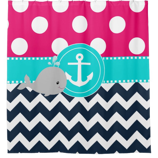Pink Teal Navy Whale (Front)