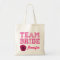 Pink Team Bride Tote Bag