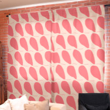 Pink Teardrop Repeating Geometric Pattern 