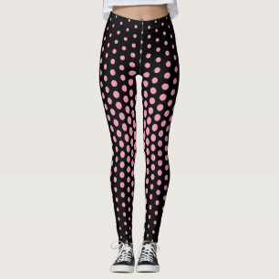 Pink Techno Dot Pattern Leggings