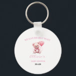 Pink Teddy Bear Baby Shower Keychain<br><div class="desc">Pink Teddy Bear Baby Shower keychain</div>