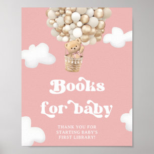 Pink Teddy Bear Balloons Books for Baby Poster