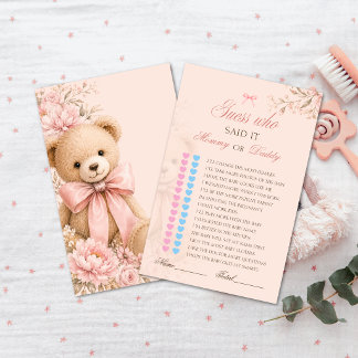 Pink Teddy Bear Mommy or Daddy
