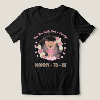 Pink Teddy Bear Mommy-to-Be  Tri-Blend Shirt