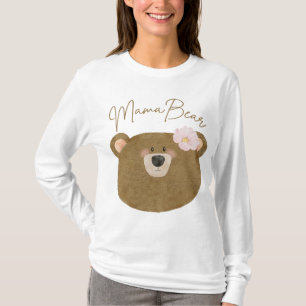 Pink Teddy Bearly Wait Mama Bear Girl Baby Shower T-Shirt