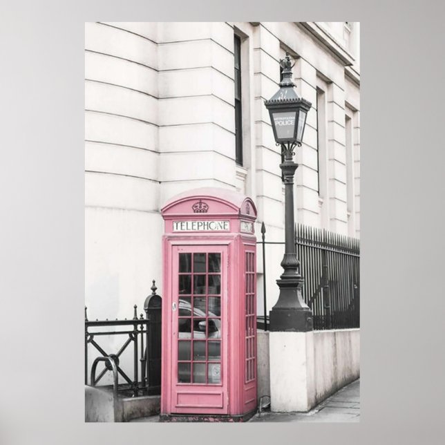 pink telephone vintage vogue aesthetic  poster (Front)
