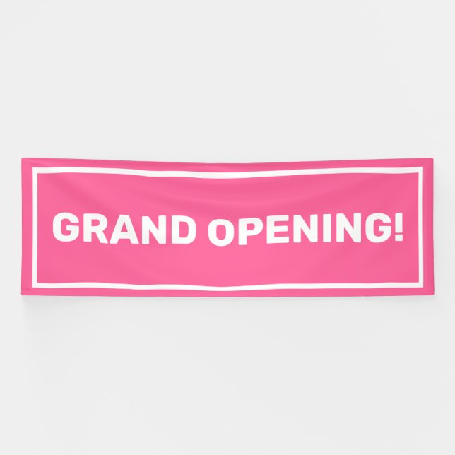 Pink template grand opening business banner (Horizontal)