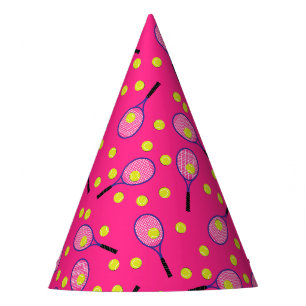 Pink Tennis Birthday Party Hat