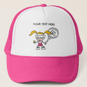 Pink Tennis Cap / Hat with customizable print