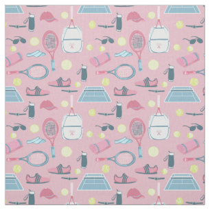 pink tennis racket ball court equipment fabric
