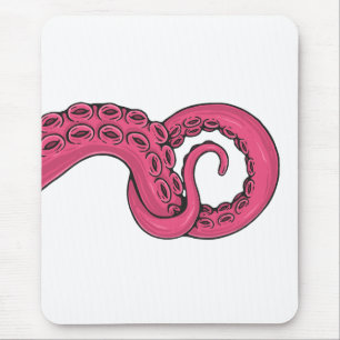 Pink Tentacle Mouse Pad