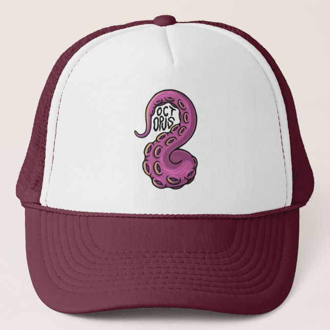 Pink Tentacle Trucker Hat (Front)
