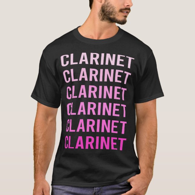 Pink Text Clarinet T-Shirt (Front)
