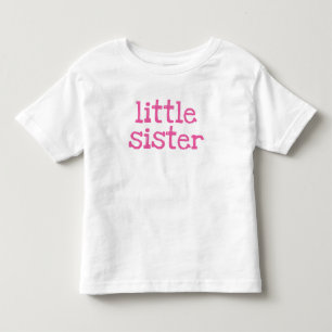 Pink Text Little Sister Toddler T-shirt