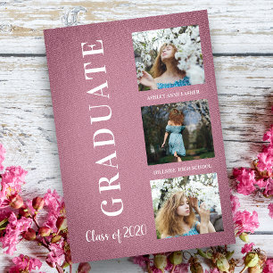 Pink Textile Graduation Three Photo Session