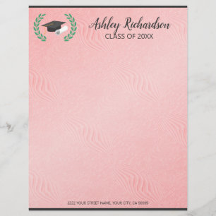 Pink Texture Background Letterhead