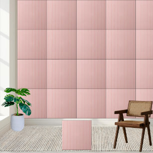 Pink Textured Pinstripes Ceramic Tile