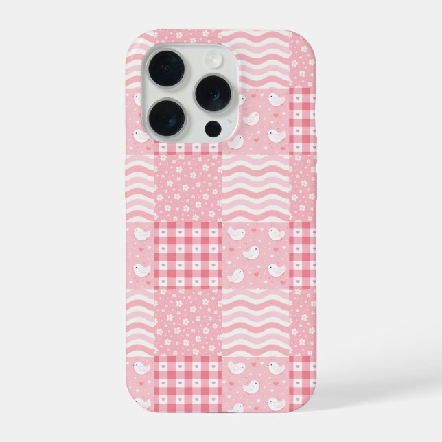 Pink Textures iPhone Case (Back)