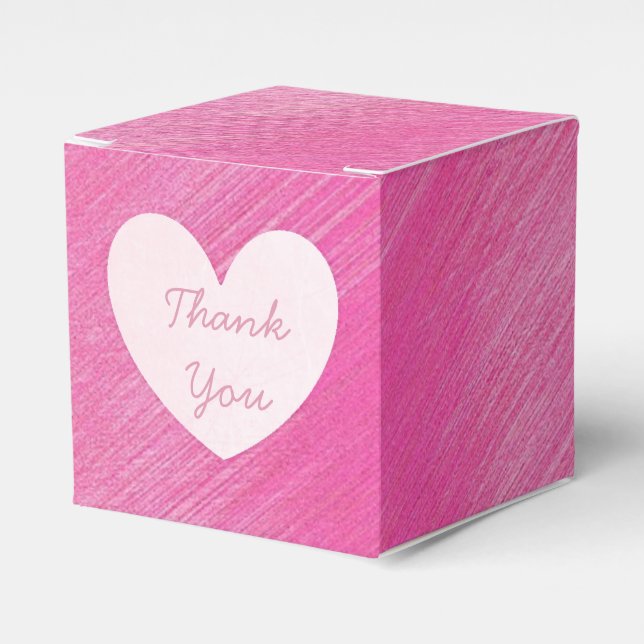 Pink Thank You Cupcake Box (Front Side)