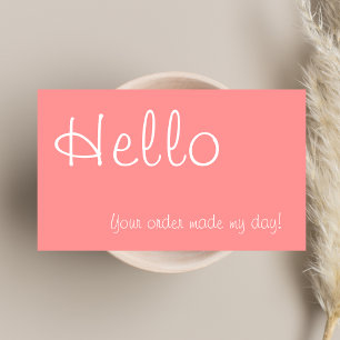 Pink Thank You For Your Purchase Discount Gift  Card