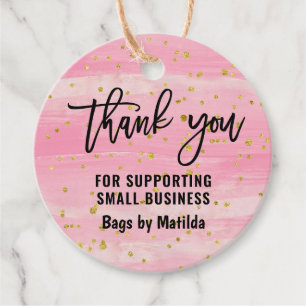 Pink Thank you Promotion Hang Tags