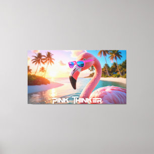 PINK THINKER - Flamingo PINK Canvas Print