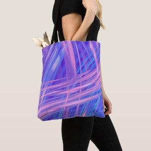 Pink Through Blue Abstract Tote Bag