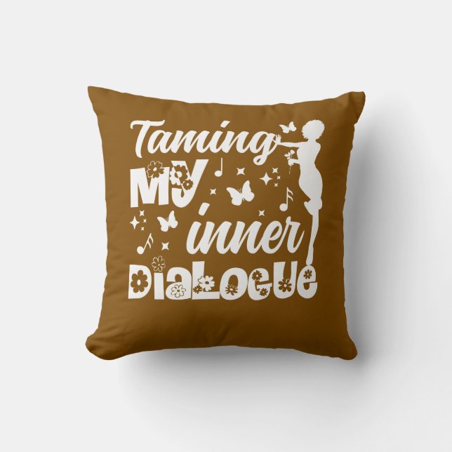 Pink Throw Pillow Inner Child & Healing Cushion (Front)