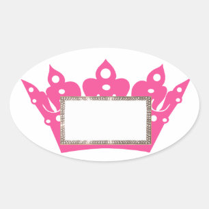 Pink Tiara Labels to Personalize