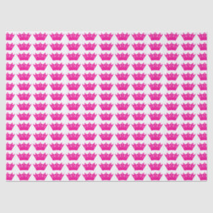 Pink Tiaras and Crowns Tissue Paper