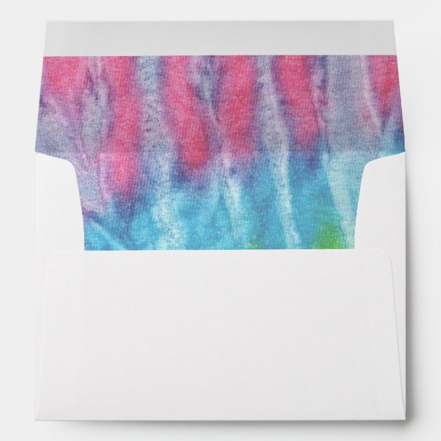 Pink Tie Dye Party imprimé Enveloppe d'adresse de  (Dos (Bas))