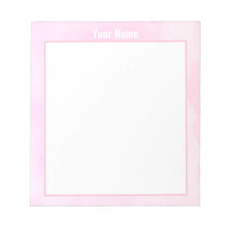 Pink Tie Dye Personalized Notepad