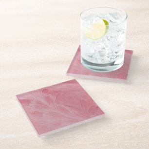 Pink Tiffany Glass Coaster