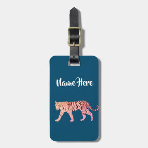 Pink Tiger  Custom Luggage Tag