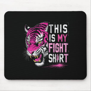 Pink Tiger Fight Breast Cancer Awareness Design Mouse Pad